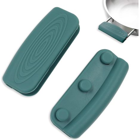 Poignées en silicone 2Pcs avec boutons, poignées d'aide en fonte résistant à la chaleur, poignées antidérapantes en silicone (1/3)