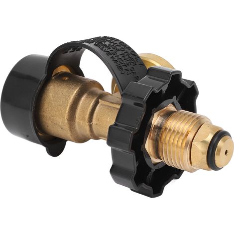 Adaptateur pour réservoir de propane avec indicateur de niveau de propane à code couleur et détection de fuites protection de sécurité. (1/5)