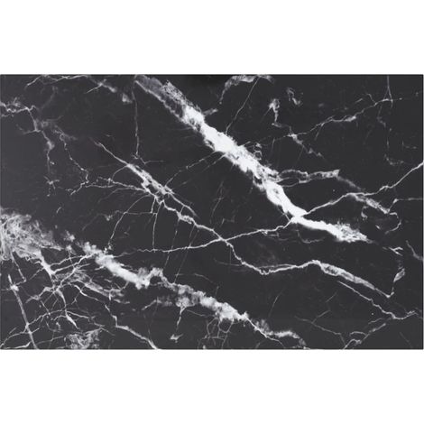 vidaXL Dessus de table noir 100x62 cm 8 mm verre trempé design marbre