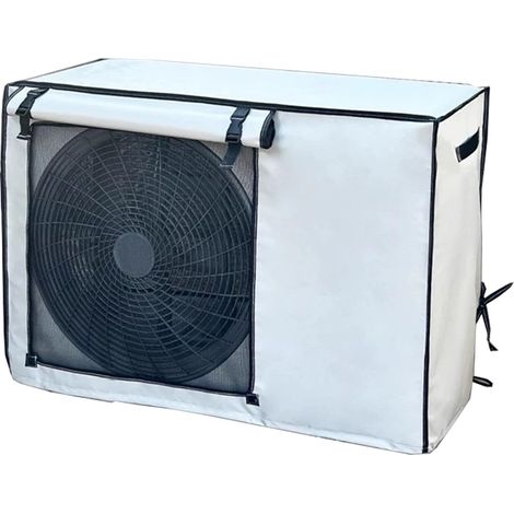 Protege Moteur Clim, Housse Pompe A Chaleur, avec Boucle Fixe, Tissu Oxford, Protection Solaire, Imperméable et Résistante à la Neige(100x43x80cm/39.3x16.9x31.5in) (1/5)