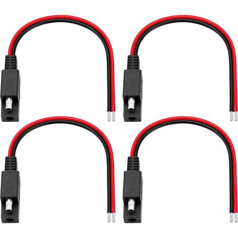 4 Connecteurs SAE 14AWG 30 cm, Câble SAE 12V pour Batterie Moto (1/5)