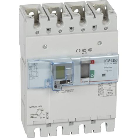 Interrupteur à Déclenchement Libre DPX³-I250, 4P avec Différentiel, 250A