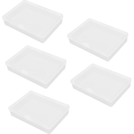 5pièces Boîte De Rangement pour Cartes De Poker Conteneur Plastique Transparent Boîte De Stockage pour Cartes De Jeu (1/5)