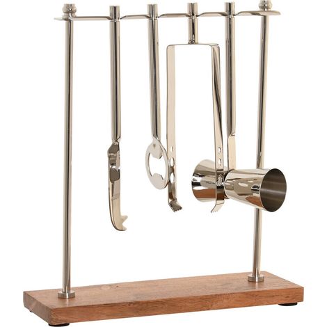 Coctel Set 4 Inox Acacia 25,5X9X30 Plateado PC201821 (1/4)