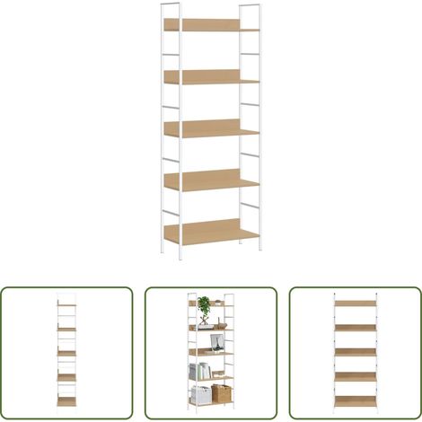 Étagère décorative - Bibliothèque à 5 niveaux chêne 60x27,6x158,5 cm bois ingénierie (1/5)