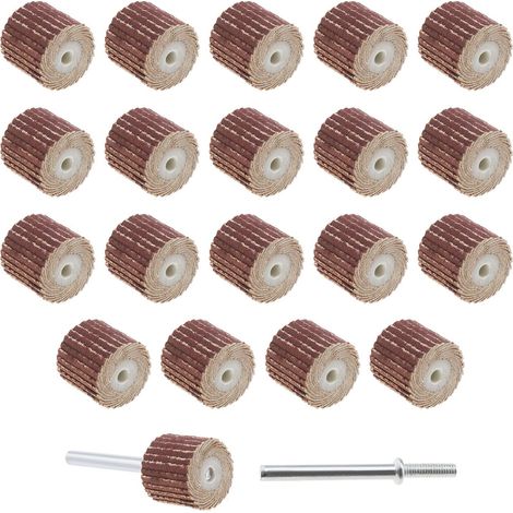 100 disques à meuler, grain 600, 12 mm, papier de verre lamellaire, de rechange pour outils rotatifs à mandrin. (1/5)