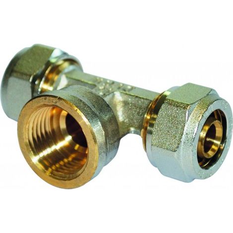 Té femelle à compression pour tube multicouche - F20x27 - diam 20 mm - BOUTTÉ