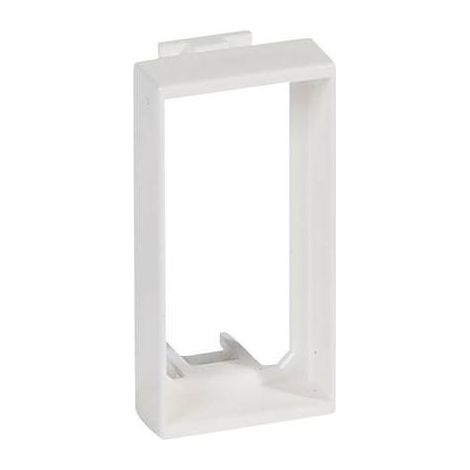 Legrand – Adaptateur Mosaic 50mm 1 module blanc – Intégration sur ancien support à vis – Finition brillante RAL9003 – Pour mécanisme Mosaic
