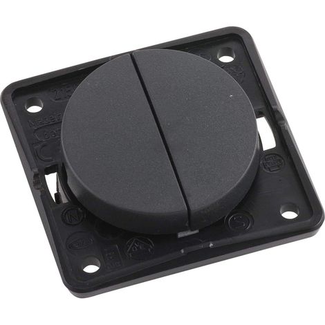 Interruttore bipolare per lampadario Integro Flow/Pure, seriale, antracite opaco, 936552505