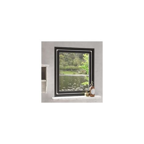 Moustiquaire magnétique pour fenêtres, blanche, 100 x 120 cm- Crezuo (1/4)