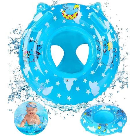Bouée gonflable pour bébé - Bouée de natation pour bébé avec poignée de sécurité et siège flottant pour les enfants de 3 mois à 3 ans (1/5)