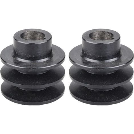 Lot de 2 poulies à courroie 19 mm/20 mm alésage 54/56 mm de diamètre poulie à double rainure pour moteur 168F 170F poulie moteur de rechange (1/5)