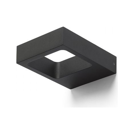 Faretto LEA da parete nero 230V LED 6W 3000K