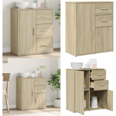 Sideboard Sonoma-Eiche 60x31x70 cm Holzwerkstoff - Holzwerkstoff - Sonoma-Eiche (1/5)
