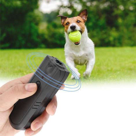 Ultraschall-Hundeabwehrgerät, Hundeerziehungsgerät, Schlangen- und Katzenabwehrgerät, für den Außenbereich und Garten (batterielos, schwarz)