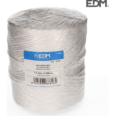 Filato di rafia per elettroerosione 600/1 bobina 750 g/420 m Bianco