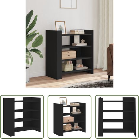 Holzregal -  Sideboard Schwarz 73,5x35x75 cm Holzwerkstoff (1/5)