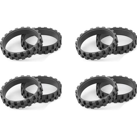 Lot de 8 pneus pour iRobot Roomba séries 500, 600, 700, 800 et 900 : antidérapants, excellente adhérence et montage facile. (1/5)