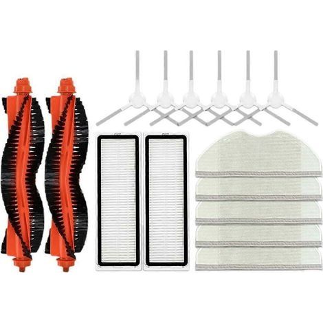 Accessoires pour aspirateur robot Xiaomi S40C / E101 : brosse principale, lingette de nettoyage, filtre HEPA, pièces de rechange (1/5)