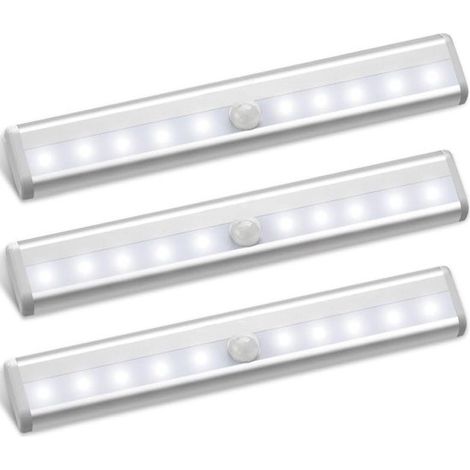 Luce LED con sensore di movimento, illuminazione per armadietti con sensore, striscia LED wireless, luce sottopensile a batteria, luce notturna per interni (1/5)