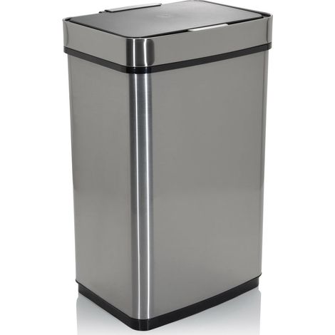 [GEBRAUCHT] B-Ware hjh OFFICE Abfallsammler Mülleimer CLEAN IV Abfalleimer Sensor 60L Stahl silber (1/2)