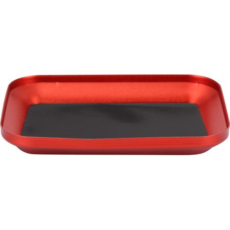 Plateau magnétique pour petites pièces, vis, écrous et boulons (rouge) (1/5)