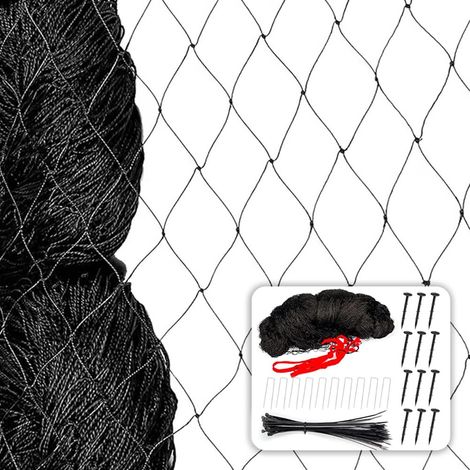 Filet anti-oiseaux en nylon 15m x 15m – Protection efficace contre les oiseaux – Maillage 5x5cm – Non toxique et résistant aux UV (1/5)