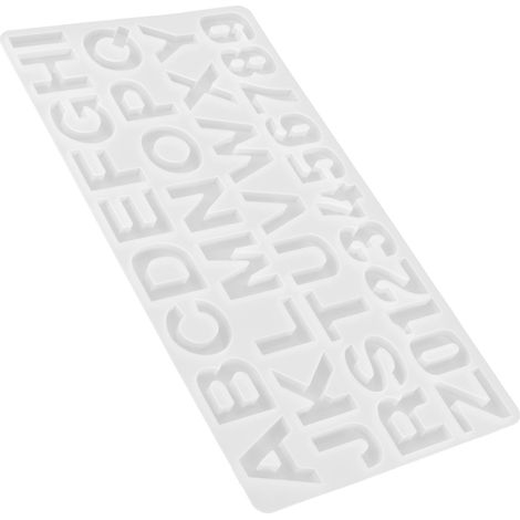Silikonform mit Buchstaben und Zahlen, DIY-Schokoladenpudding- und Kuchengestaltung, Backwerkzeug (1/5)