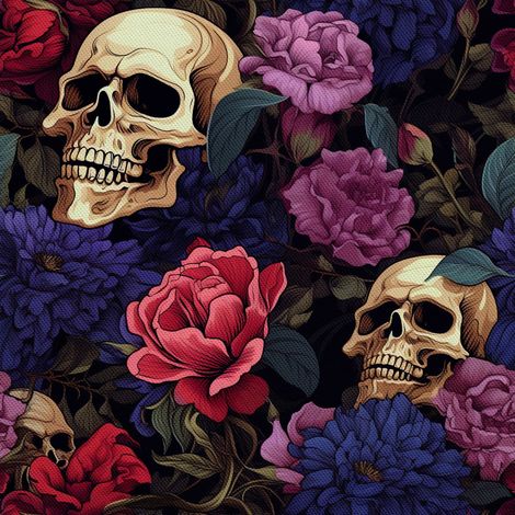 Tela decorativa para exteriores Oxford - Motivo de calavera I DX4993 (1/5)