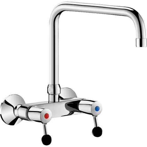 Delabie Wand Zweigriffarm. 60l/min, Schwenkausl. oben D22 L300 (1/2)