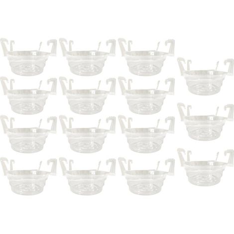 Plateau pour pots de fleurs 15 pièces avec crochets, 15 cm (1/5)