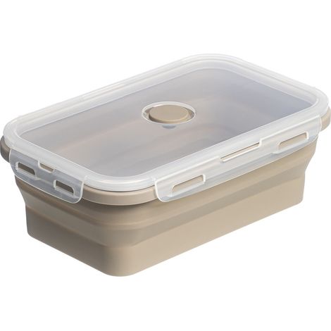 Contenitore estensibile silicone tortora Abert cm 13,5x10x2,8 (1/5)