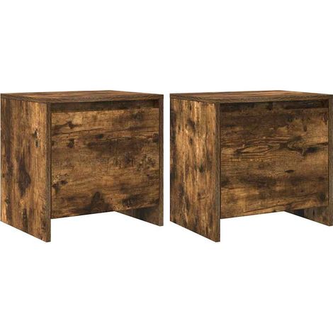 Maison Exclusive - Mesita noche 2 uds madera ingeniería roble ahu (1/5)
