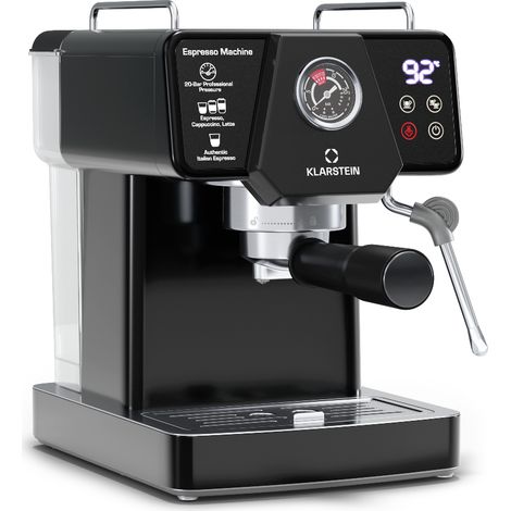 Klarstein Cafetera espresso Libeica  1350 W  19 bar  táctil  acero inoxidable  temperatura y señal de presión