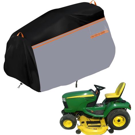 Lawn Mower Cover 420D Zero Turn 420D Lawn Mower Cover, UV Resistant, Water Resistant, Dustproof Universal Fit for Mower (72" x 54" x 46") (1/5)
