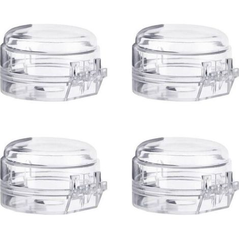 Protection Pour Bouton De Cuisinière - Polypropylène Transparent - Compatible Boutons ≤4 2 Cm De Diamètre Et ≤4 Cm De Hauteur - Lot De 4 (1/4)