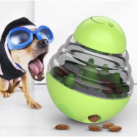 Spielzeug-Futterspender für Hunde, interaktiver Hundenapf, Futterspender-Spielzeug für Hunde und Katzen (Grün)