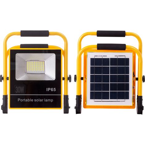 Proyector LED Solar 30W 6500K Panel: 6V/9W Batería: 3,2V/8000MaH Control Remoto [HO-SOLARFL-30W-05]