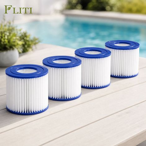 Pool filters - 13.5cm x ø10.5cm - set of 4 - type 2 pump - up to 3028 liters per hour (1/5)