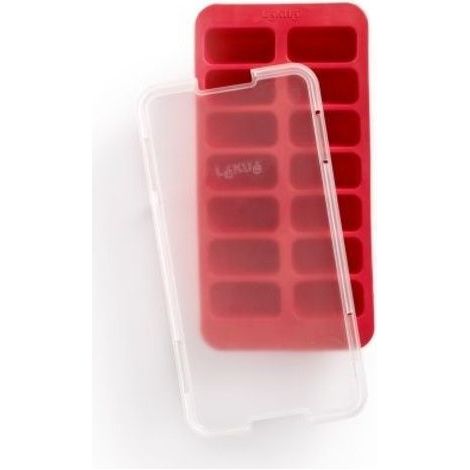 Vaschetta con Coperchio per 14 Cubetti di Ghiaccio Rettangolari Lekue Red - 882388