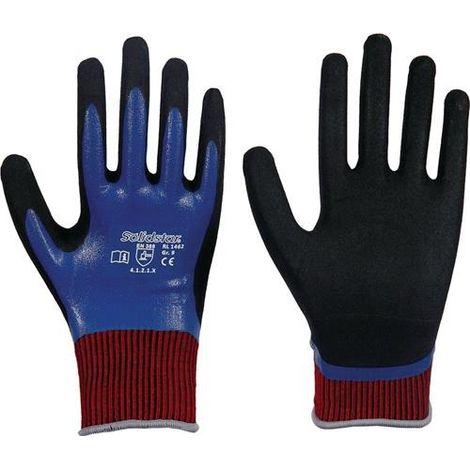 Guantes  Solidstar  Nitrilo  Grip  Complete  1462  Gr.9  azul  EN420+EN388  EPI  II (1/2)