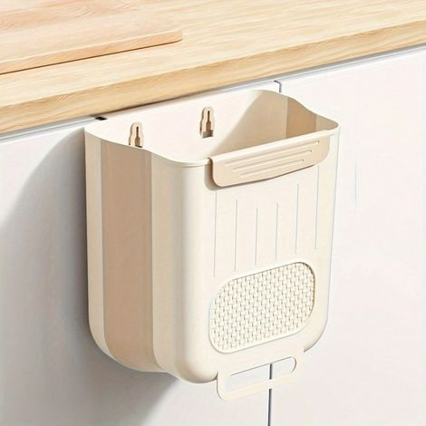 Poubelle de cuisine murale de 10 litres, sans perçage, s'installe sur une porte, gain de place, facile à installer, robuste et durable. (1/5)