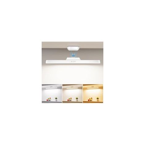 Reglette LED Cuisine Rechargeable USB, 3000mAh Lampe Murale Sans Fil, Lumiere Magnetique, Barre Eclairage Tableau a Pile pour Placard, Interieur, Vitrine, Armoire, Meuble (1/5)