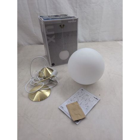 [GEBRAUCHT] B-Ware Nordlux Hängeleuchte Pendelleuchte Grant LED Lampe dimmbar messing weiß Ø25cm (1/2)
