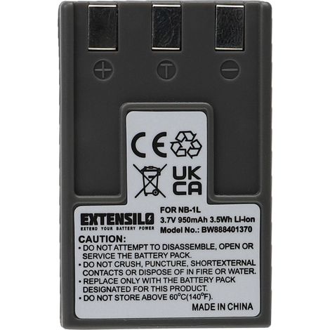 EXTENSILO Akku kompatibel mit Concord 6340z Kamera (950 mAh, 3,7 V, Li-Ion) (1/3)
