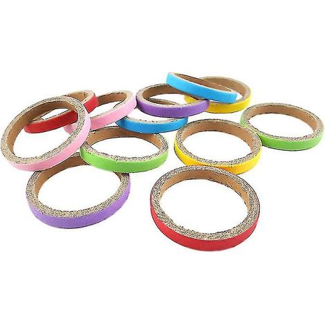 Lot de 12 anneaux à mâcher colorés pour perroquets et perruches, accessoires de bricolage (1/5)