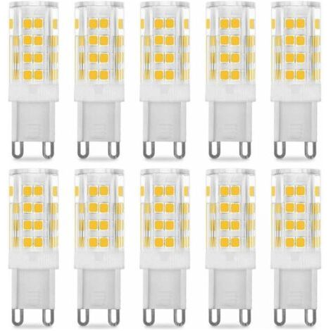 Lampadina LED G9 da 5W, equivalente a 40W, luce calda 3000K, 220-240V, angolo del fascio luminoso di 360°, confezione da 10 (1/5)