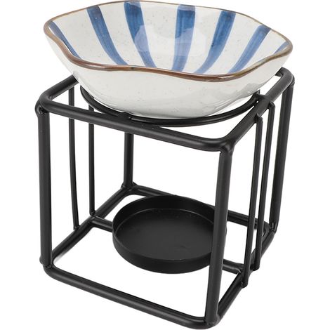 Ensemble brûleur d'aromathérapie en fer forgé, brûleur d'huiles essentielles et porte-bougie pour la maison et le bureau (1/5)