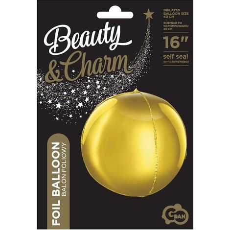 B&C Folienballon Goldkugel 40 cm