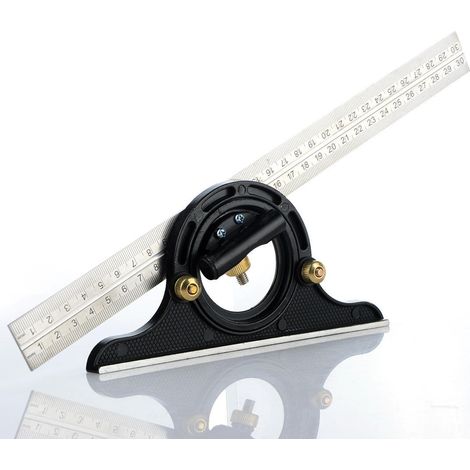Équerre combinée aluminium de précision avec niveau à bulle, outils de mesure en acier inoxydable, angle, atelier bricolage, quincaillerie professionnelle (1/5)